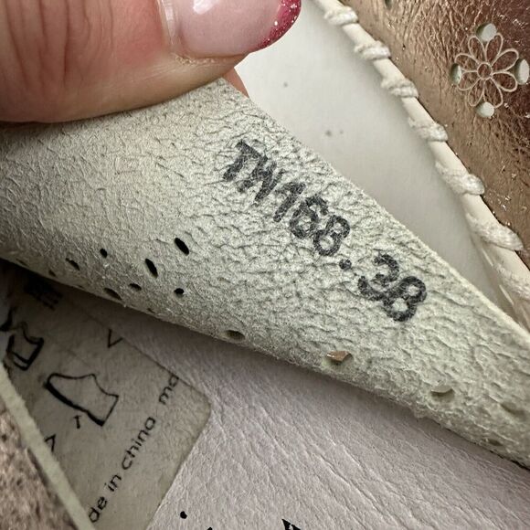 Bernie Mev New York TW168 Rose Gold Metallic Mule Slip On Size 38 (7.5-8) - Picture 7 of 11